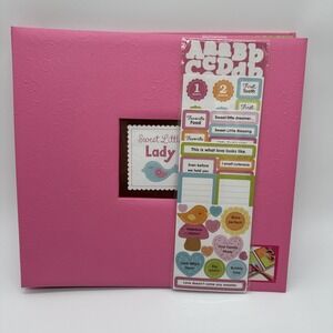 Hallmark Little Lady Album Hardcover- 20 Embellished Pages Stickers New